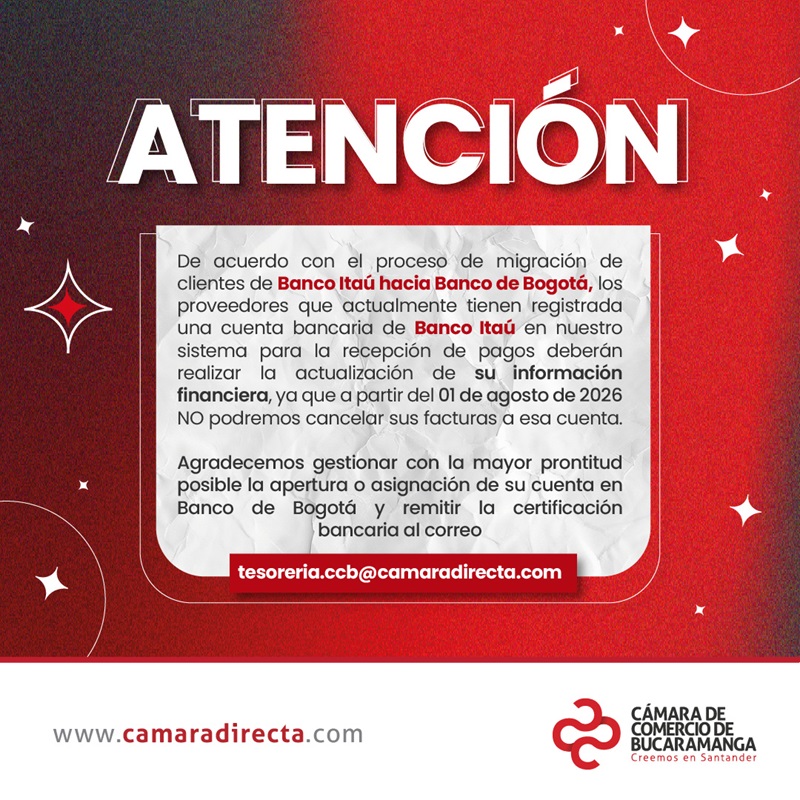 COMUNICADO PROVEEDORES BANCO ITAU