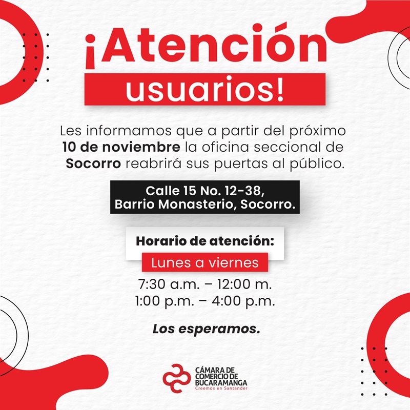 TRASLADO TEMPORAL OFICINA SOCORRO