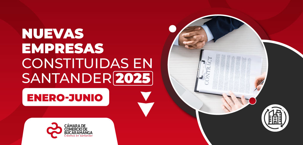Nuevas empresas constituidas en Santander 2025 - enero-junio