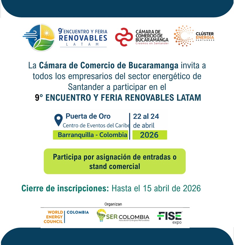 9&deg; ENCUENTRO Y FERIA RENOVABLES LATAM
