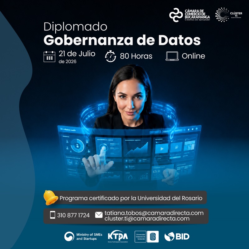 CONVOCATORIA INSCRIPCI&Oacute;N DIPLOMADO GOBERNANZA DE DATOS PARA ECOSISTEMA EMPRESARIAL