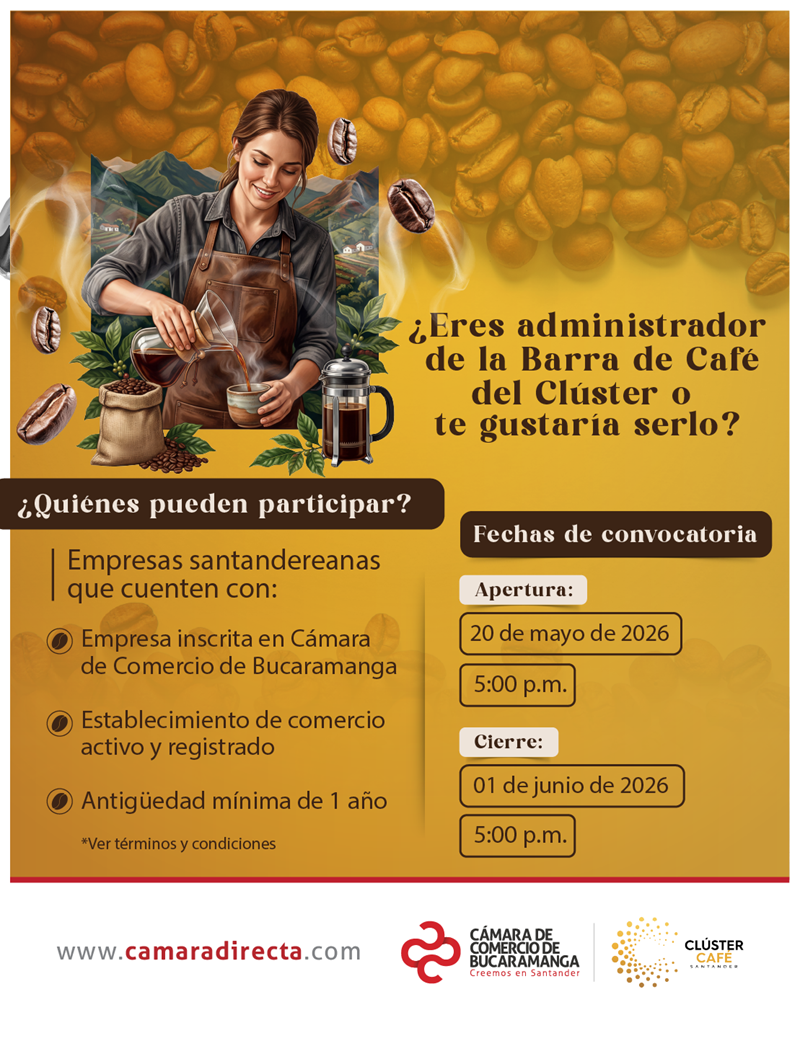 CONVOCATORIA 2026 ADMINISTRADORES DE LA BARRA DE CAF&Eacute;S ESPECIALES DE SANTANDER