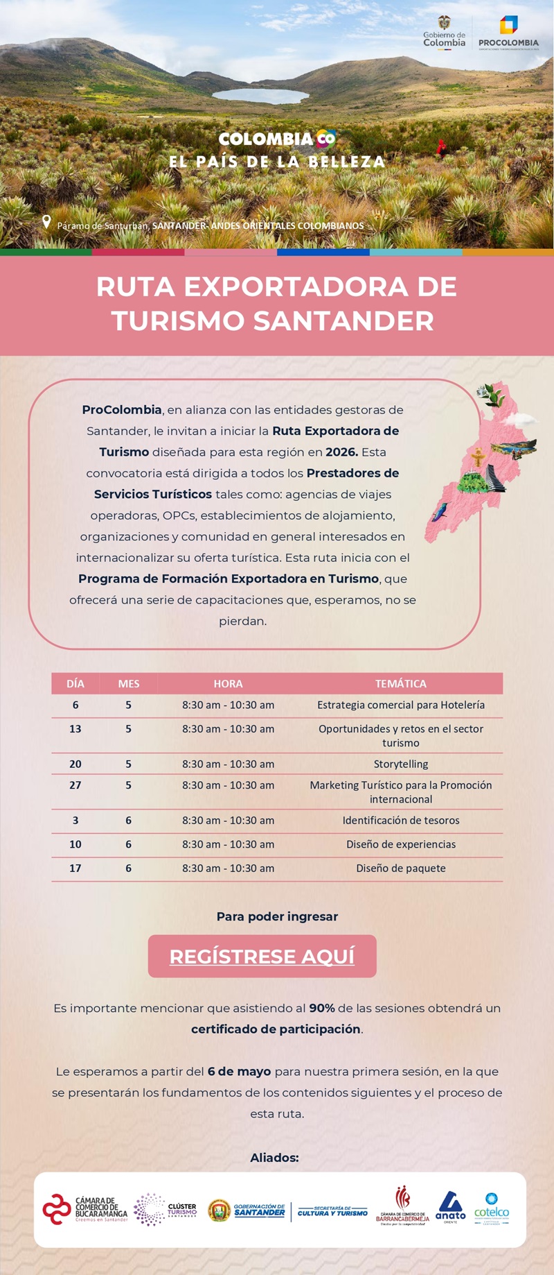 RUTA DE EXPORTADORA DE TURISMO 2026