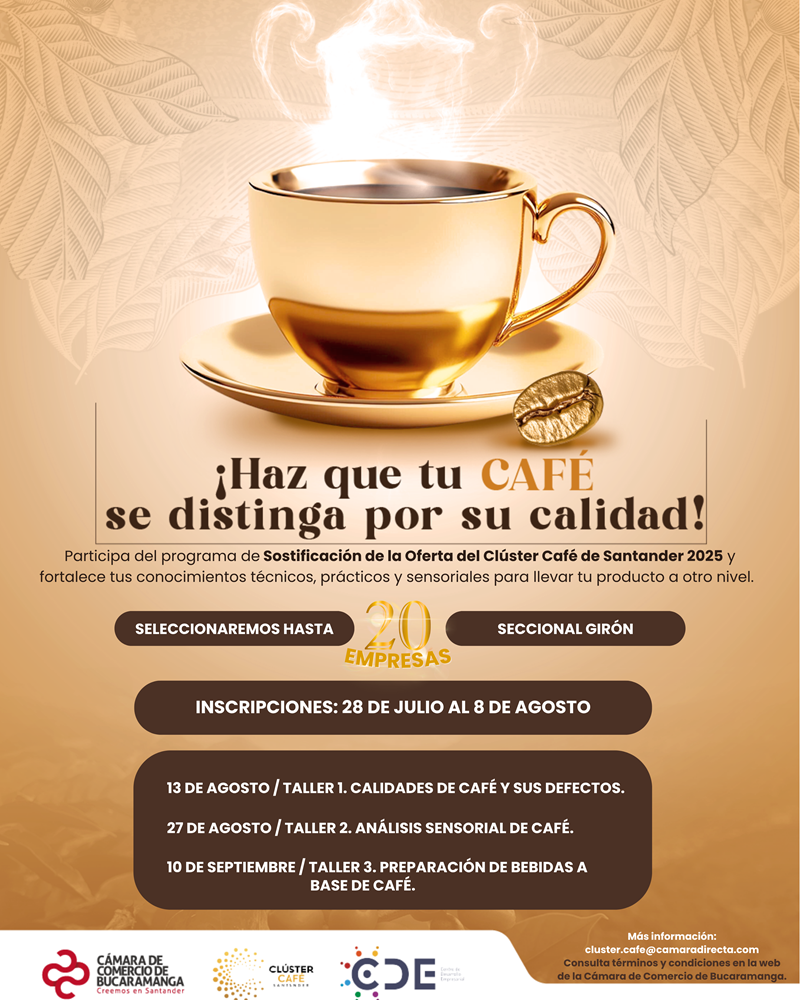 PROGRAMA SOFISTICACIÓN DE LA OFERTA CLÚSTER CAFÉ DE SANTANDER/GIRÓN