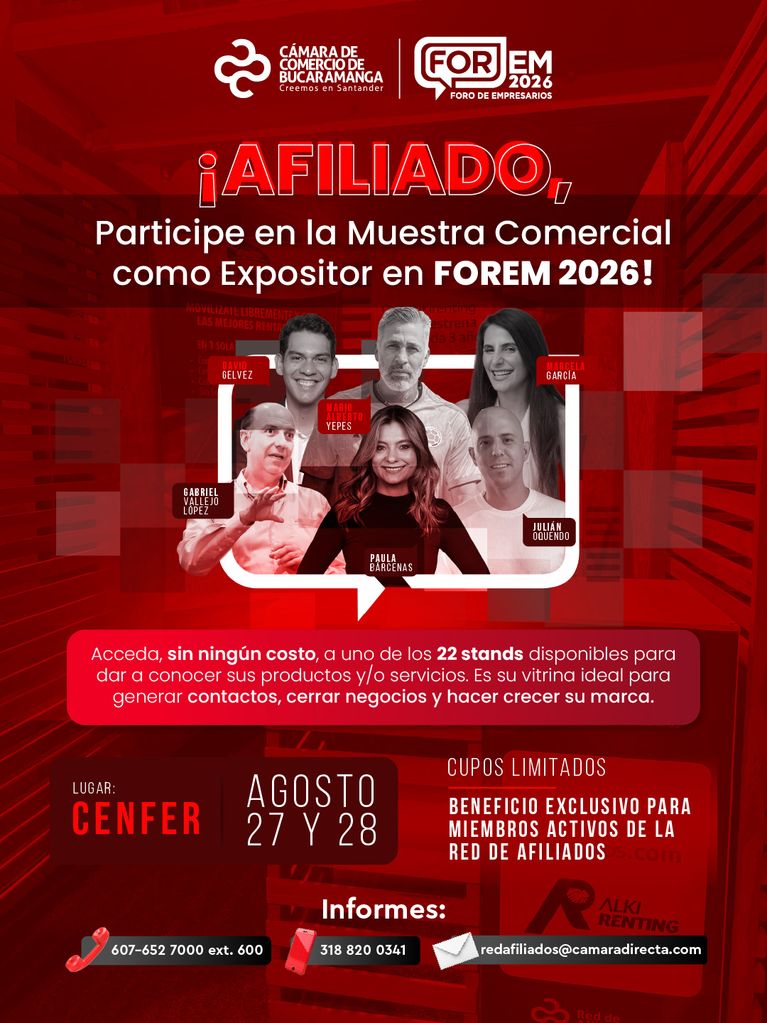 Muestra Comercial como Expositor Afiliado en FOREM 2026