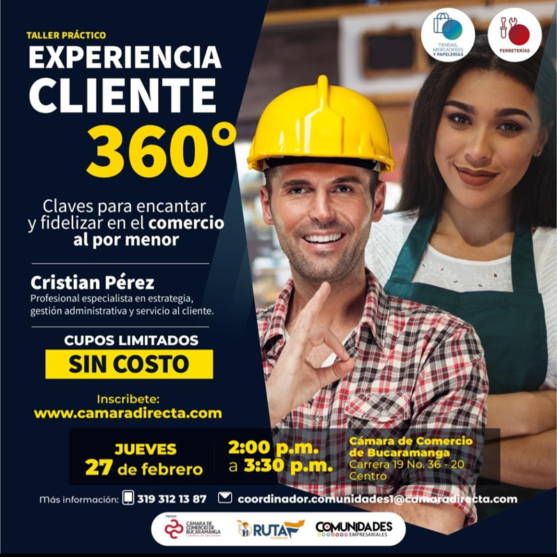 TALLER PRÁCTICO: "EXPERIENCIA CLIENTE 360°: CLAVES PARA ENCANTAR Y FIDELIZAR EN EL COMERCIO AL POR MENOR"