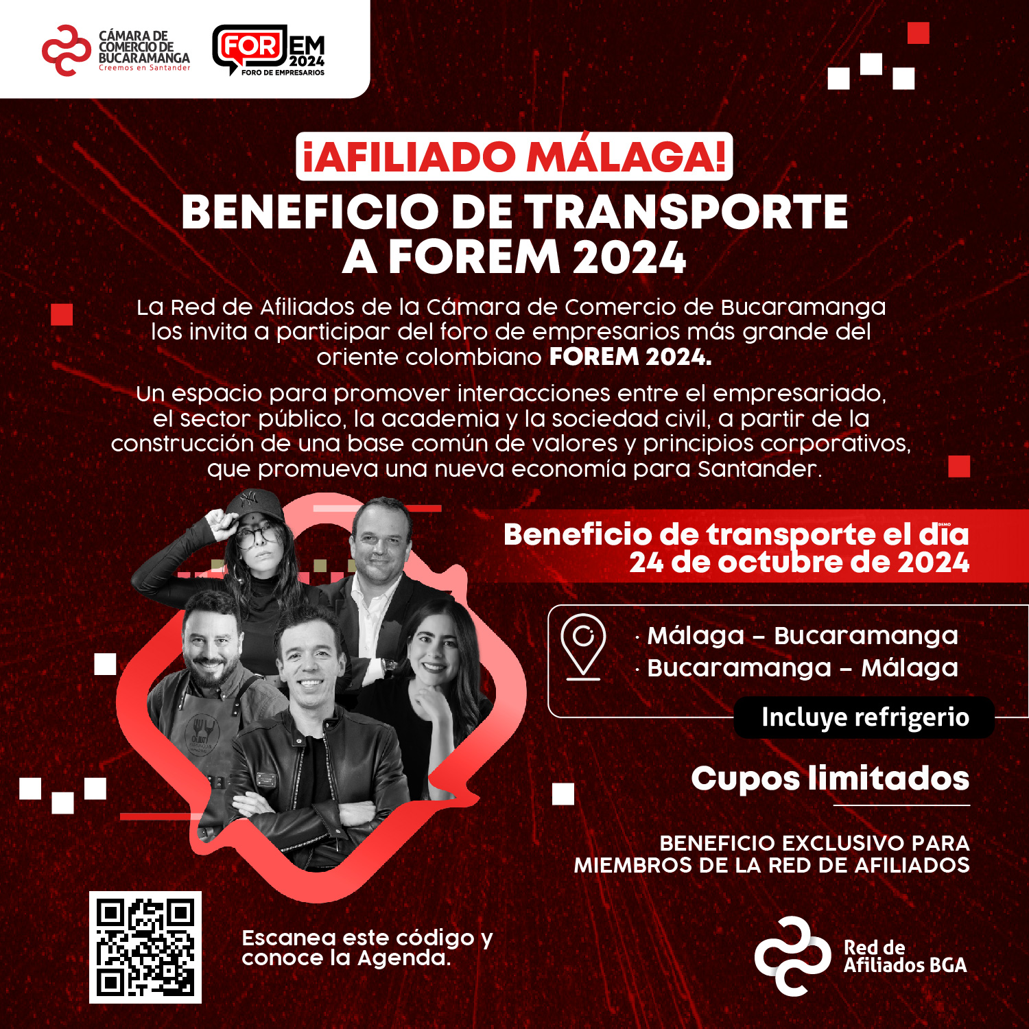 BENEFICIO TRANSPORTE A FOREM AFILIADOS MALAGA