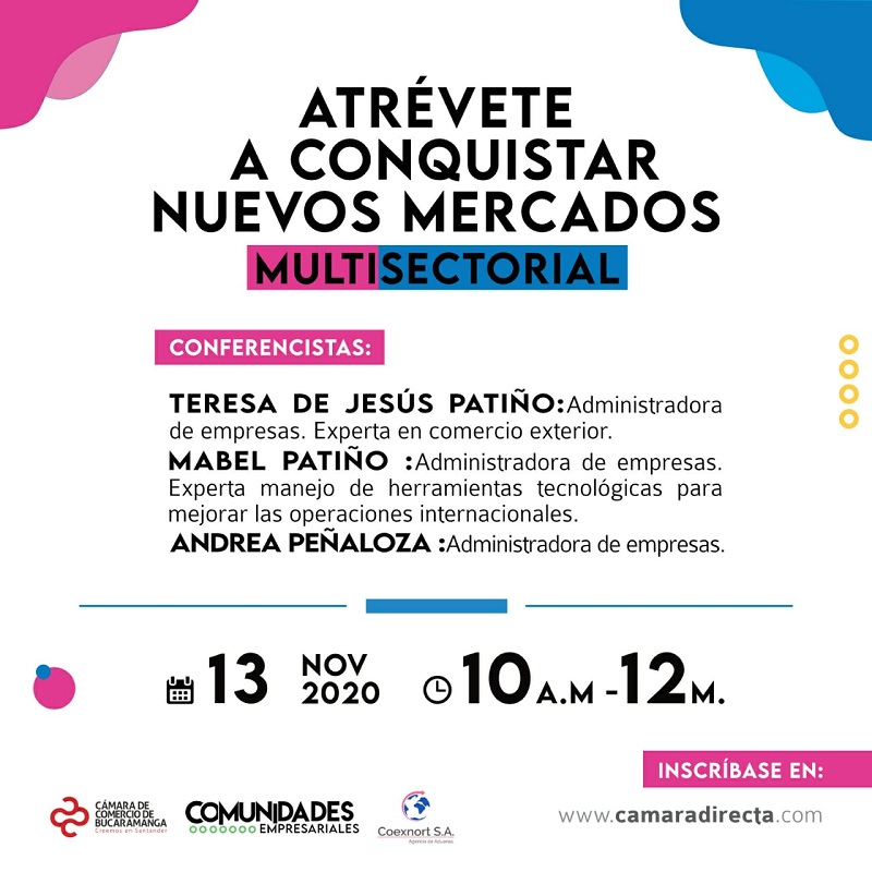 CHARLA VIRTUAL - ATRÉVETE A CONQUISTAR NUEVOS MERCADOS