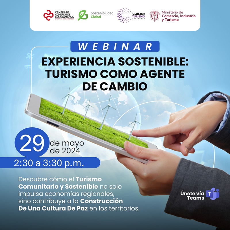 WEBINAR "EXPERIENCIA SOSTENIBLE: TURISMO COMO AGENTE DE CAMBIO"