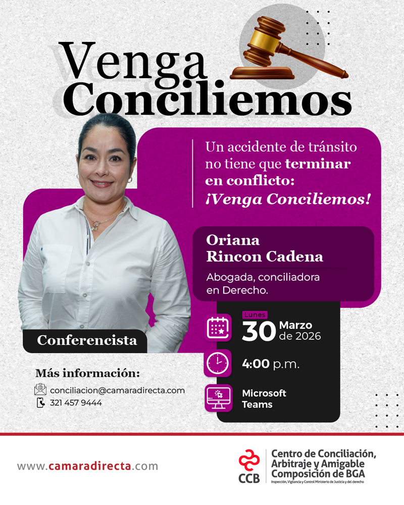 UN ACCIDENTE DE TR&Aacute;NSITO NO TIENE QUE TERMINAR EN CONFLICTO: &iexcl;VENGA CONCILIEMOS!