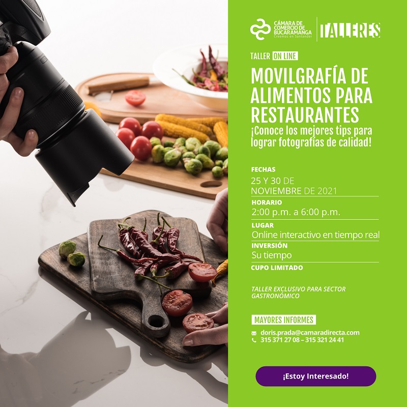 TALLER MOVILGRAFÍA DE ALIMENTOS PARA RESTAURANTES