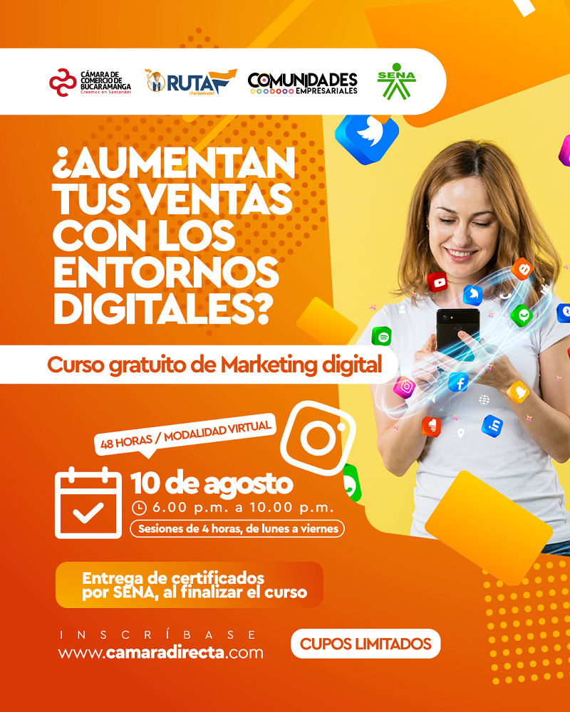 CURSO GRATUITO DE MARKETING DIGITAL - ¿AUMENTAN TUS VENTAS CON LOS ENTORNOS DIGITALES? 