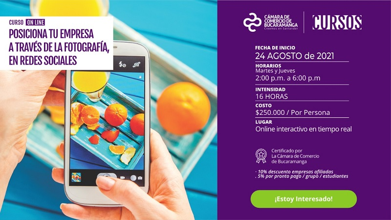 CURSO ONLINE POSICIONA TU EMPRESA A TRAVÉS DE LA FOTOGRAFÍA, EN REDES SOCIALES