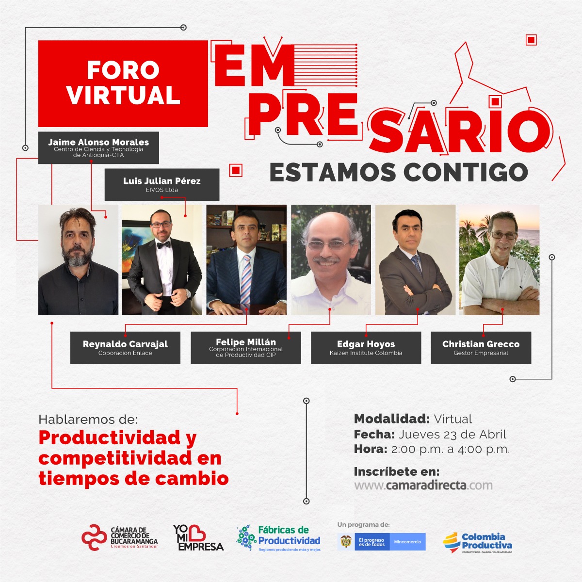 FORO VIRTUAL - PRODUCTIVIDAD Y COMPETITIVIDAD EMPRESARIAL EN CONDICIONES DE CAMBIO 