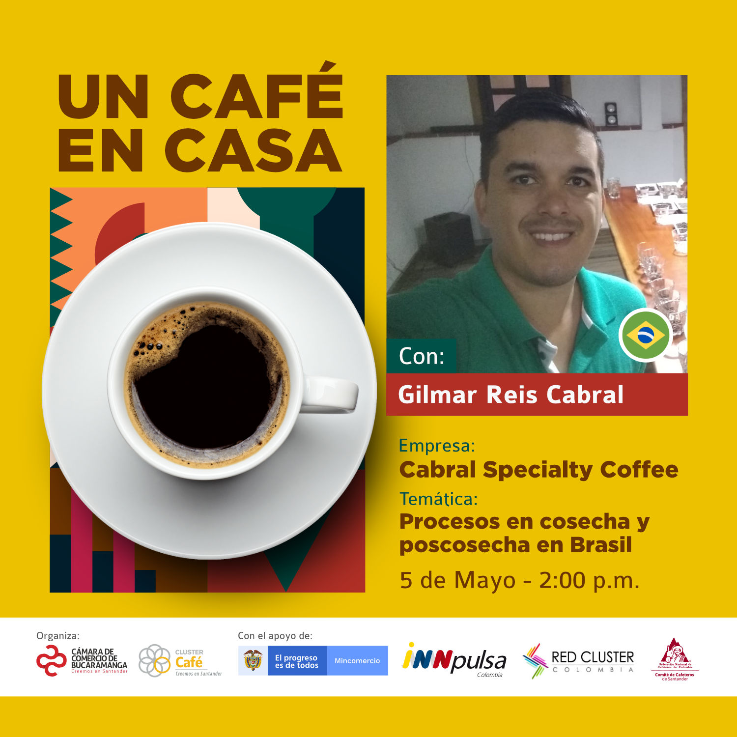 CHARLA UN CAFÉ EN CASA - PROCESOS EN COSECHA Y POSCOSECHA EN BRASIL