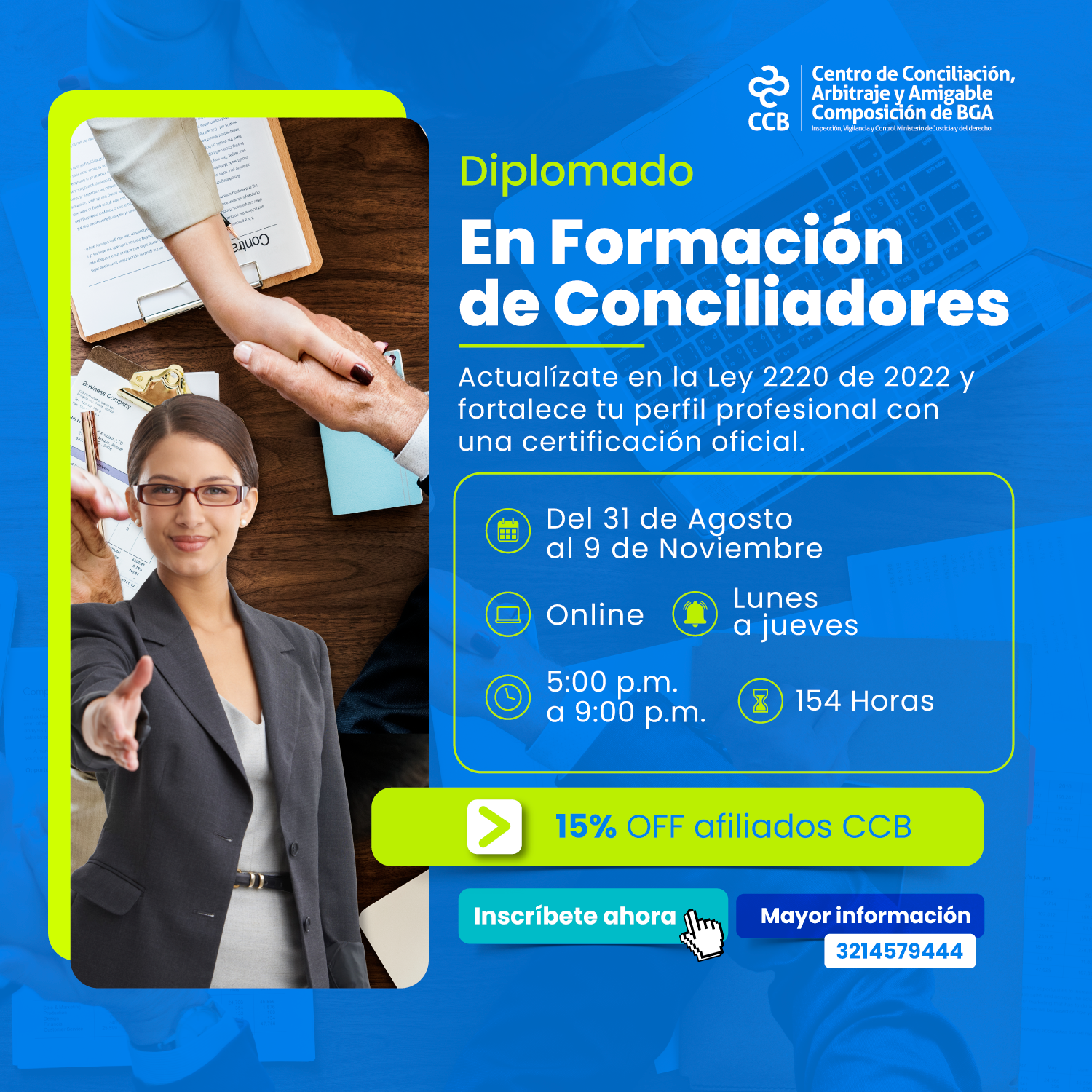 DIPLOMADO EN FORMACI&Oacute;N DE CONCIIADORES 