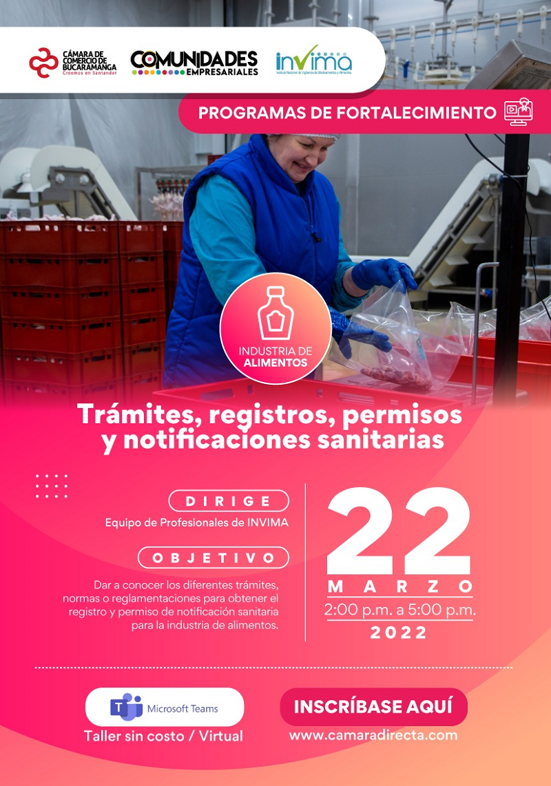 TALLER TRÁMITES, REGISTROS, PERMISOS Y NOTIFICACIONES SANITARIAS