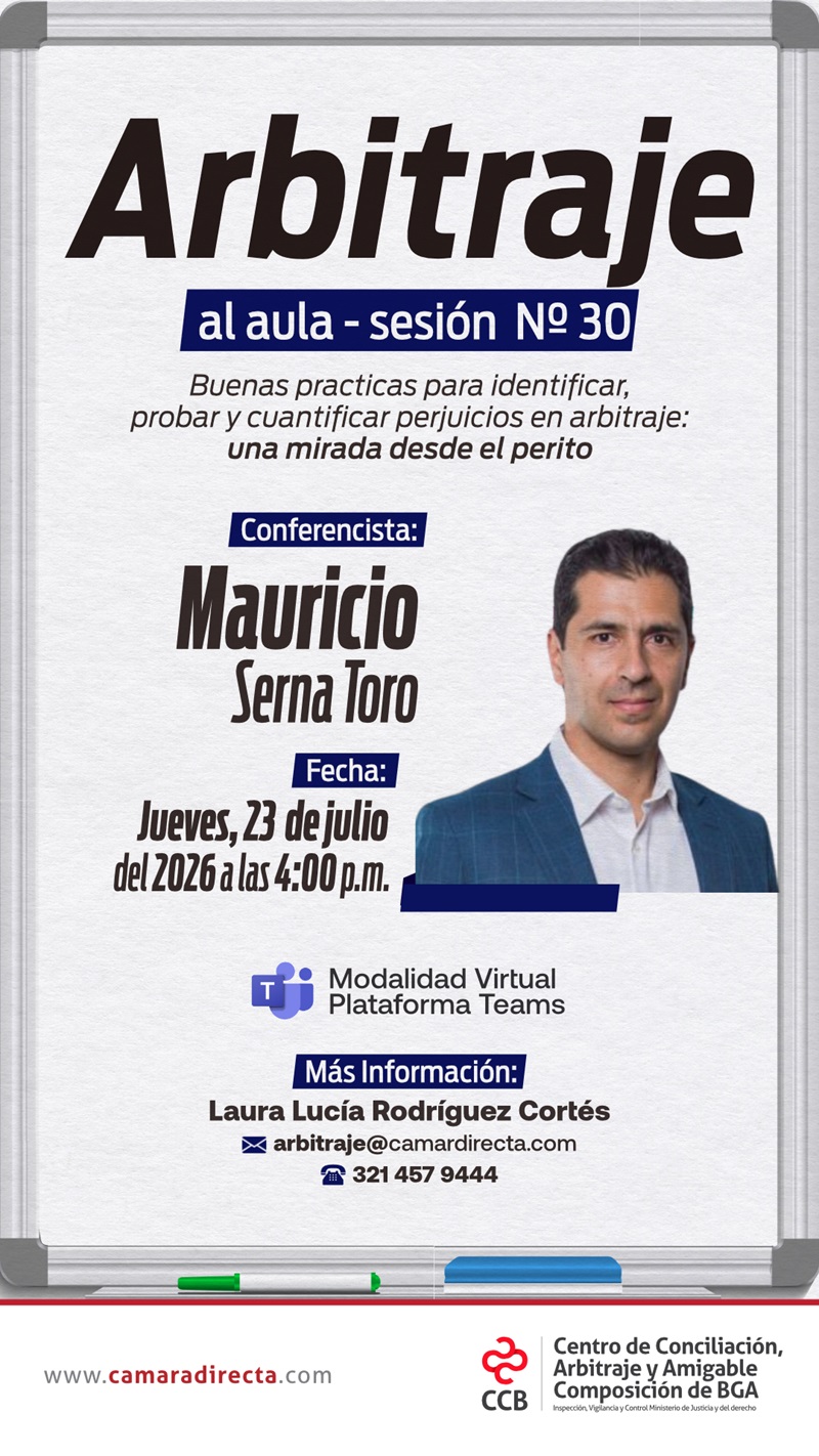 ARBITRAJE AL AULA SESI&Oacute;N No. 30