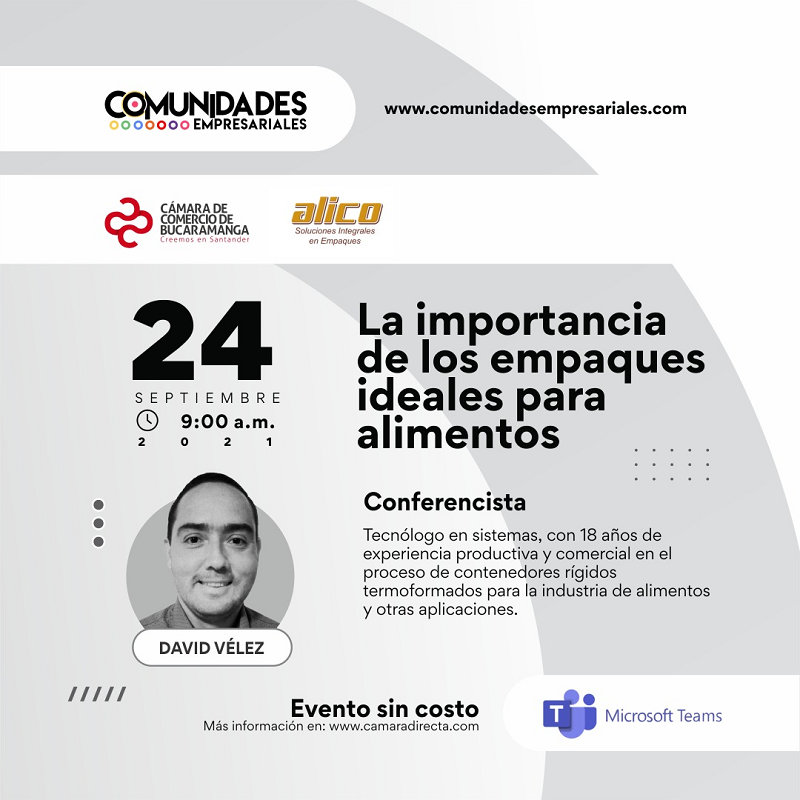 WEBINAR LA IMPORTANCIA DE LOS EMPAQUES IDEALES PARA ALIMENTOS