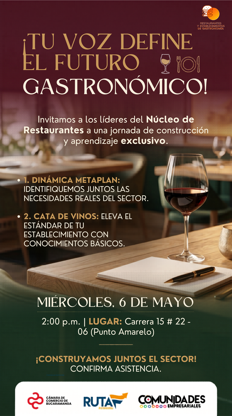 N&Uacute;CLEO EMPRESARIAL DE RESTAURANTE 6 MAYO 2026
