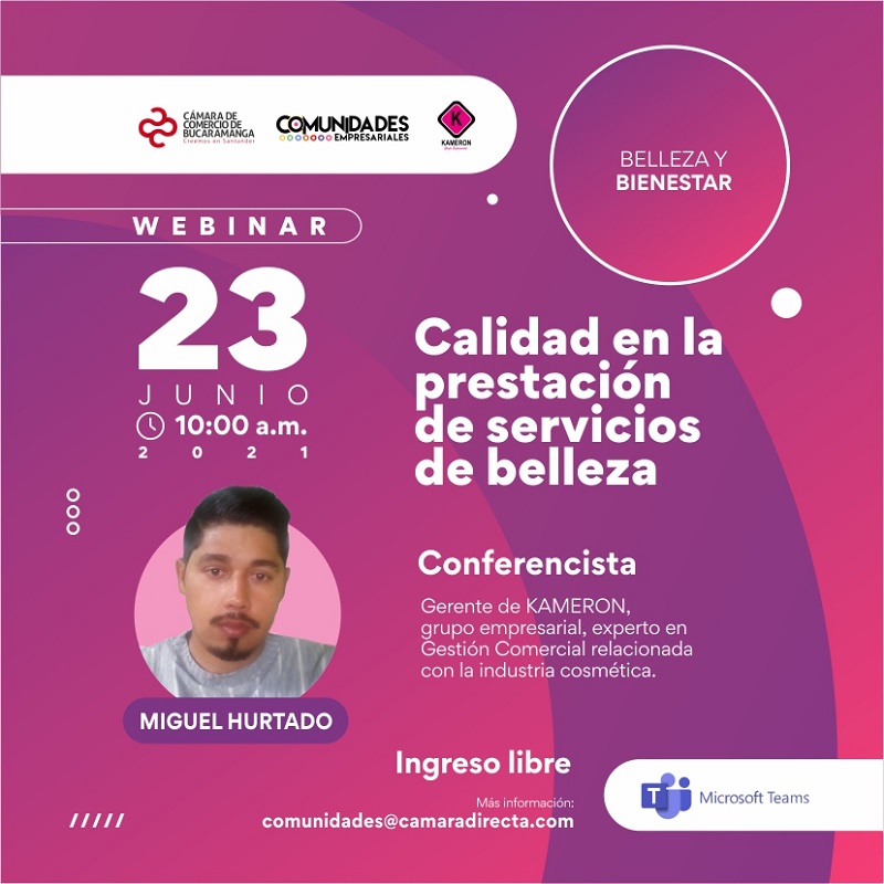 WEBINAR CALIDAD EN LA PRESTACIÓN DE SERVICIOS DE BELLEZA