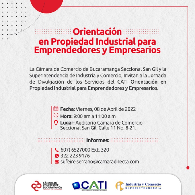 ORIENTACION EN PROPIEDAD INDUSTRIAL PARA EMPRENDEDORES Y EMPRESARIOS 