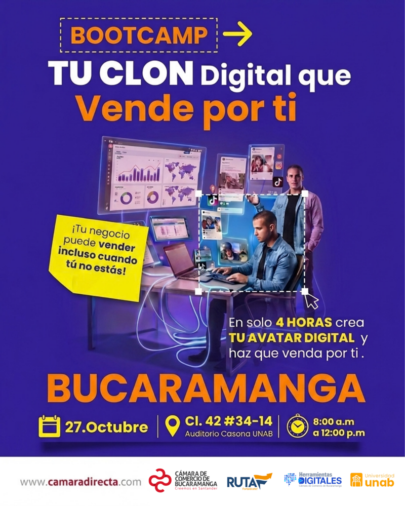 BOOTCAMP: TU CLON Digital que Vende por ti - Bucaramanga