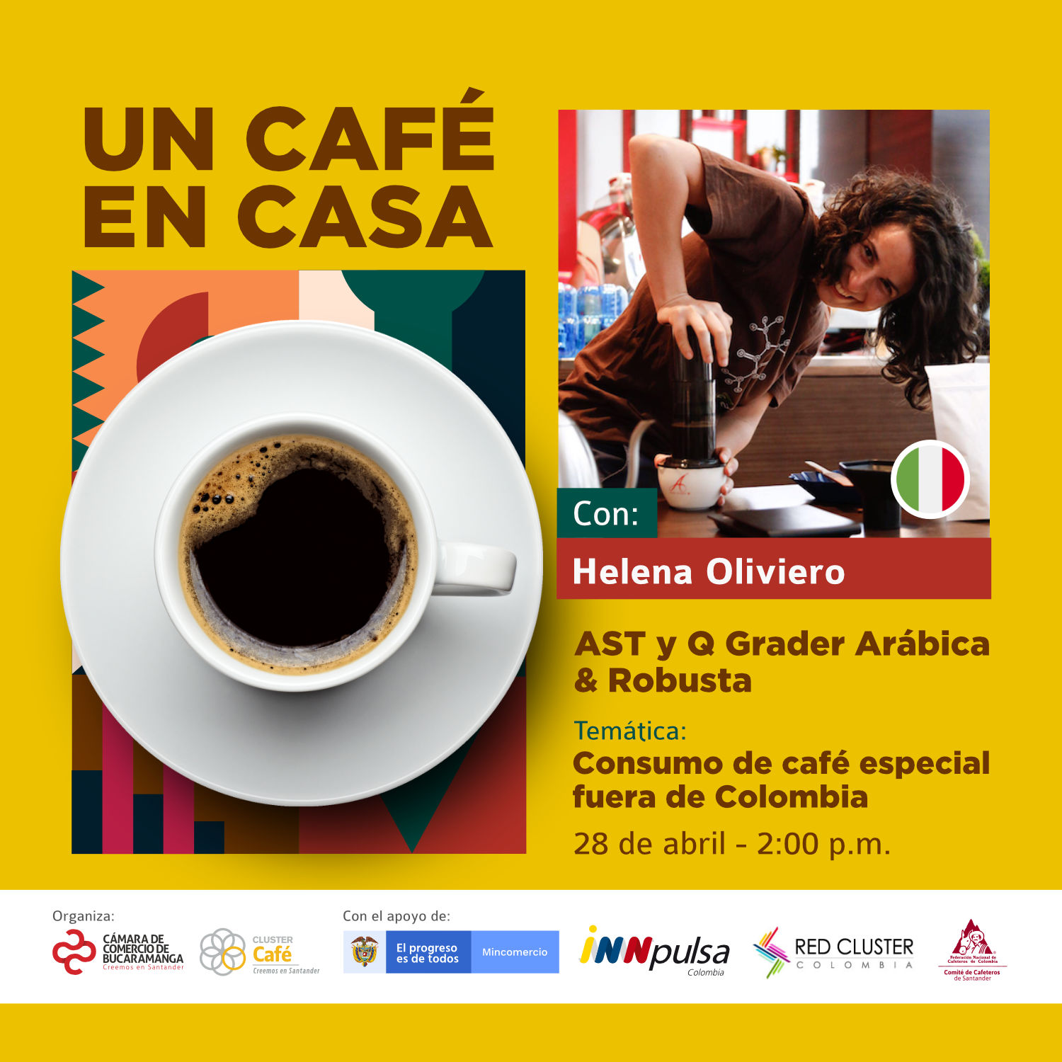 CHARLA UN CAFÉ EN CASA - CONSUMO DE CAFÉ ESPECIAL FUERA DE COLOMBIA