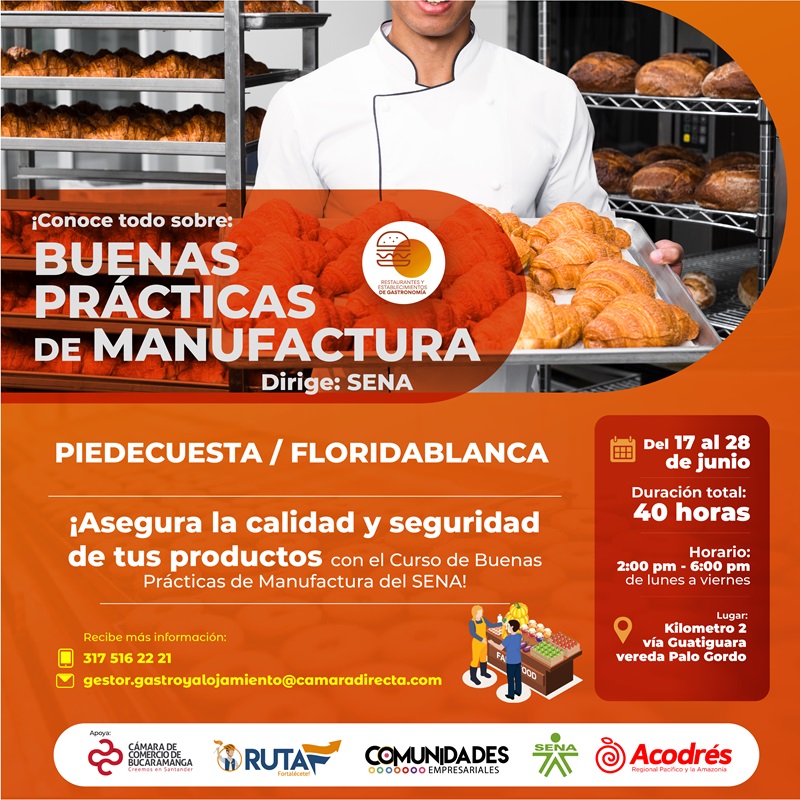 CURSO "BUENAS PRACTICAS DE MANUFACTURA PIEDECUESTA Y FLORIDABLANCA 