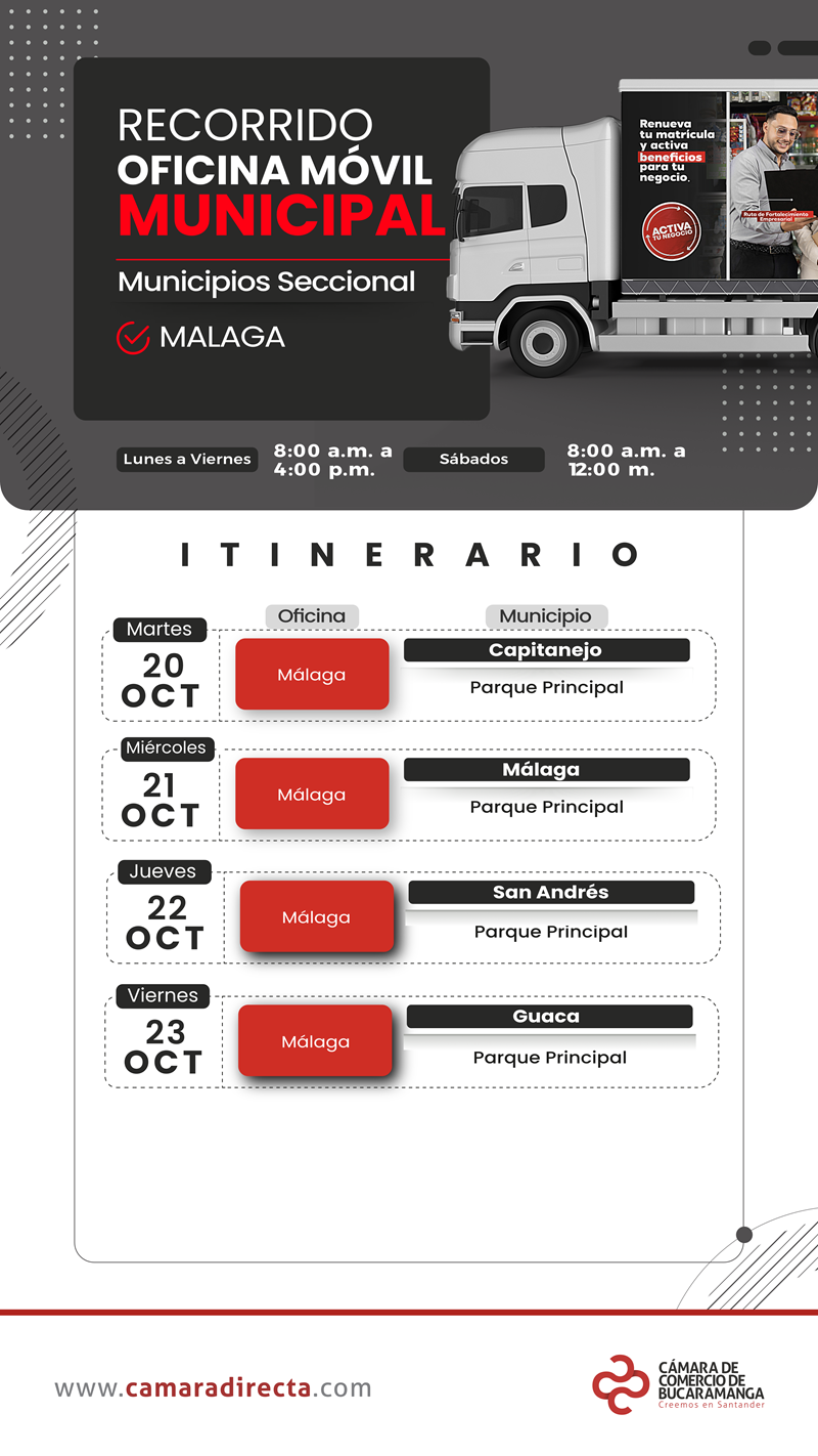 RECORRIDO OFICINA M&Oacute;VIL MUNICIPAL 2026