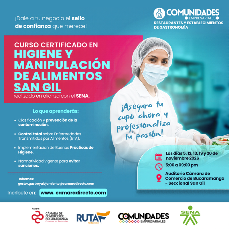 CURSO CERTIFICADO EN HIGIENE Y MANIPULACI&Oacute;N DE ALIMENTOS EN SAN GIL