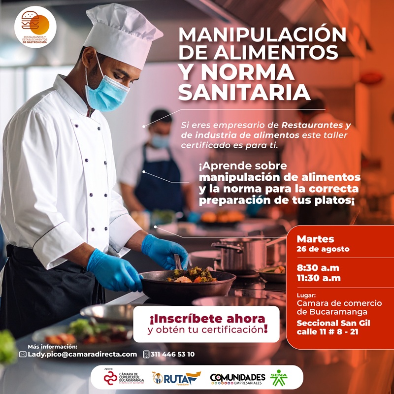 MANIPULACIÓN DE ALIMENTOS, HIGIENE Y DESINFECCIÓN - SAN GIL