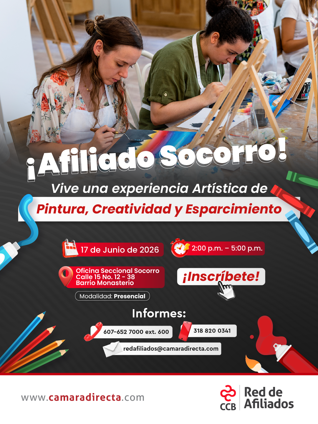 Experiencia Art&iacute;stica de Pintura, Creatividad y Esparcimiento Afiliados Socorro
