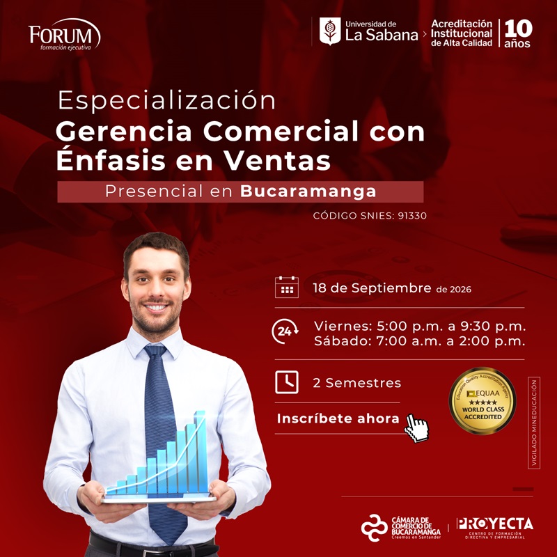 ESPECIALIZACI&Oacute;N EN GERENCIA COMERCIAL CON &Eacute;NFASIS EN VENTAS - UNIVERSIDAD DE LA SABANA