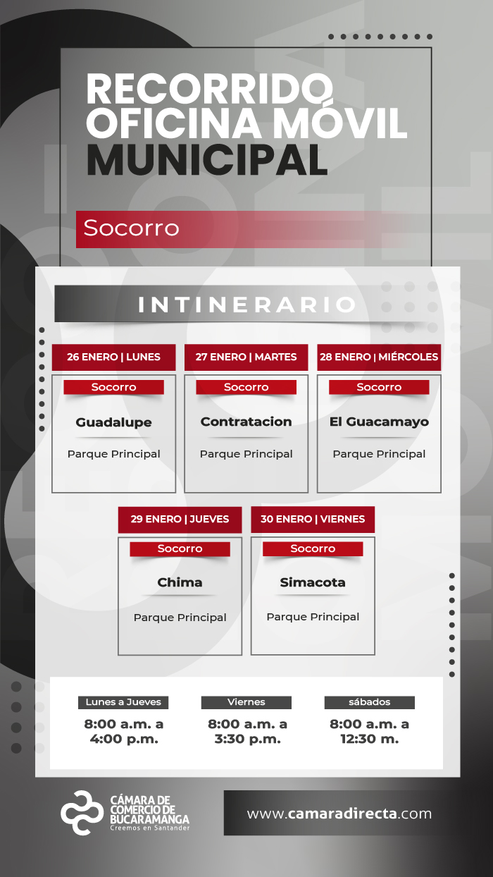 RECORRIDO OFICINA M&Oacute;VIL MUNICIPAL 2026