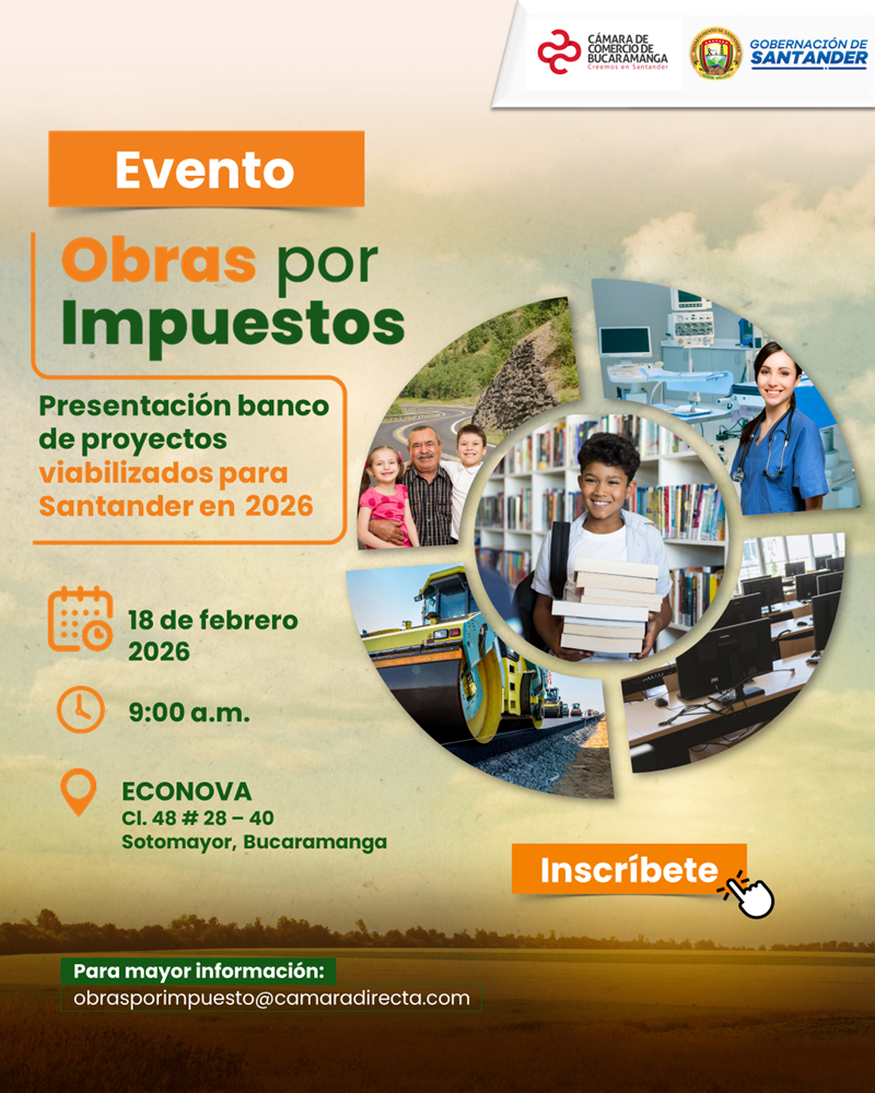 OBRAS POR IMPUESTOS EN SANTANDER: PRESENTACI&Oacute;N DEL BANCO DE PROYECTOS 2026