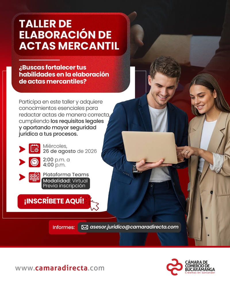 TALLER ELABORACI&Oacute;N DE ACTAS MERCANTIL 26 AGOSTO 2026