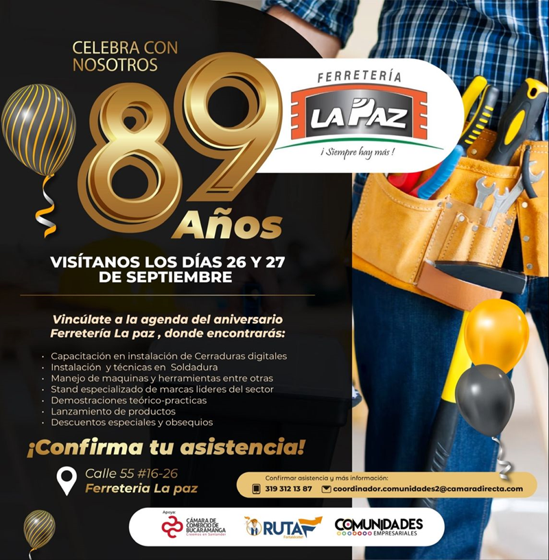 CELBRACI&Oacute;N DE LOS 89 A&Ntilde;OS FERRETER&Iacute;A LA PAZ 