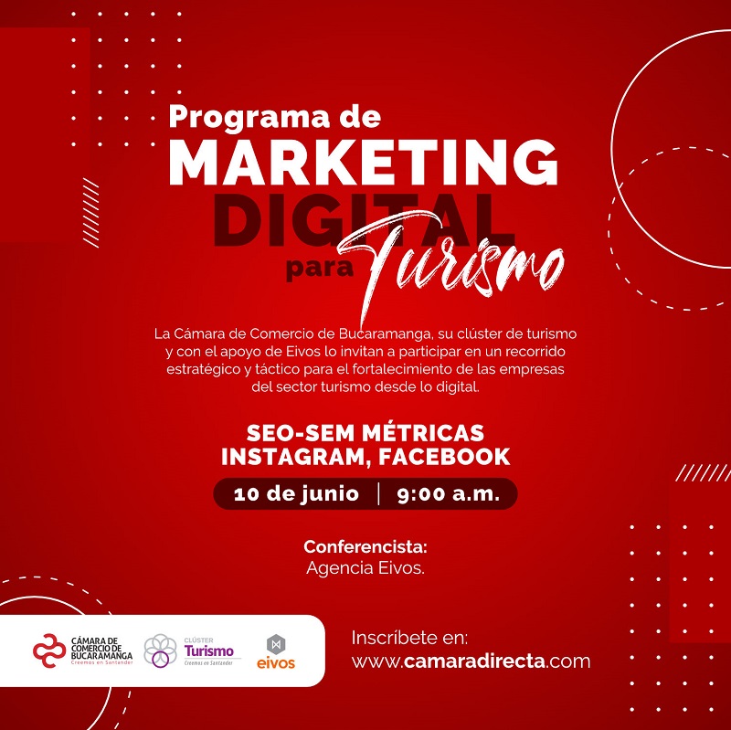 CHARLA VIRTUAL - PROGRAMA DE MARKETING DIGITAL PARA TURISMO - SEO-SEM, MÉTRICAS 