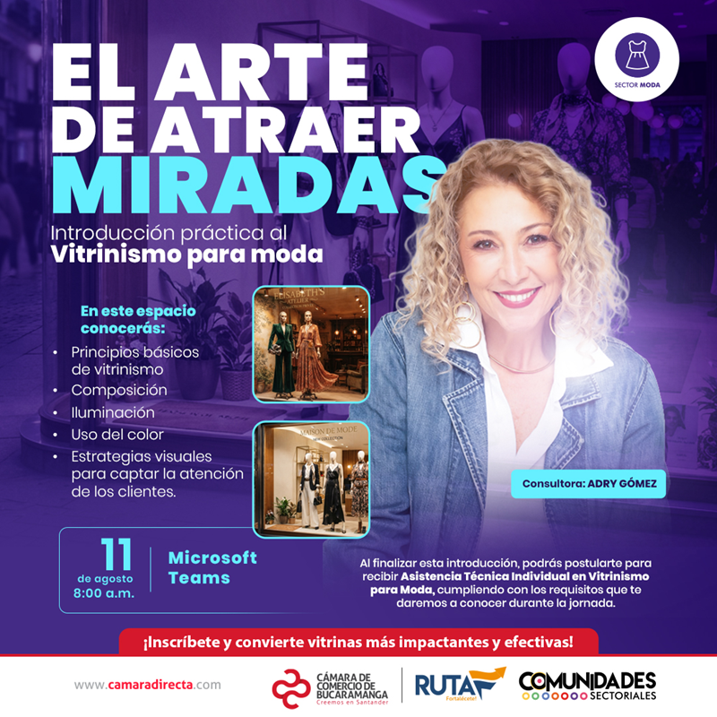 TALLER EL ARTE DE ATRAER MIRADAS "INTRODUCCI&Oacute;N PR&Aacute;CTICA AL VITRINISMO PARA MODA"