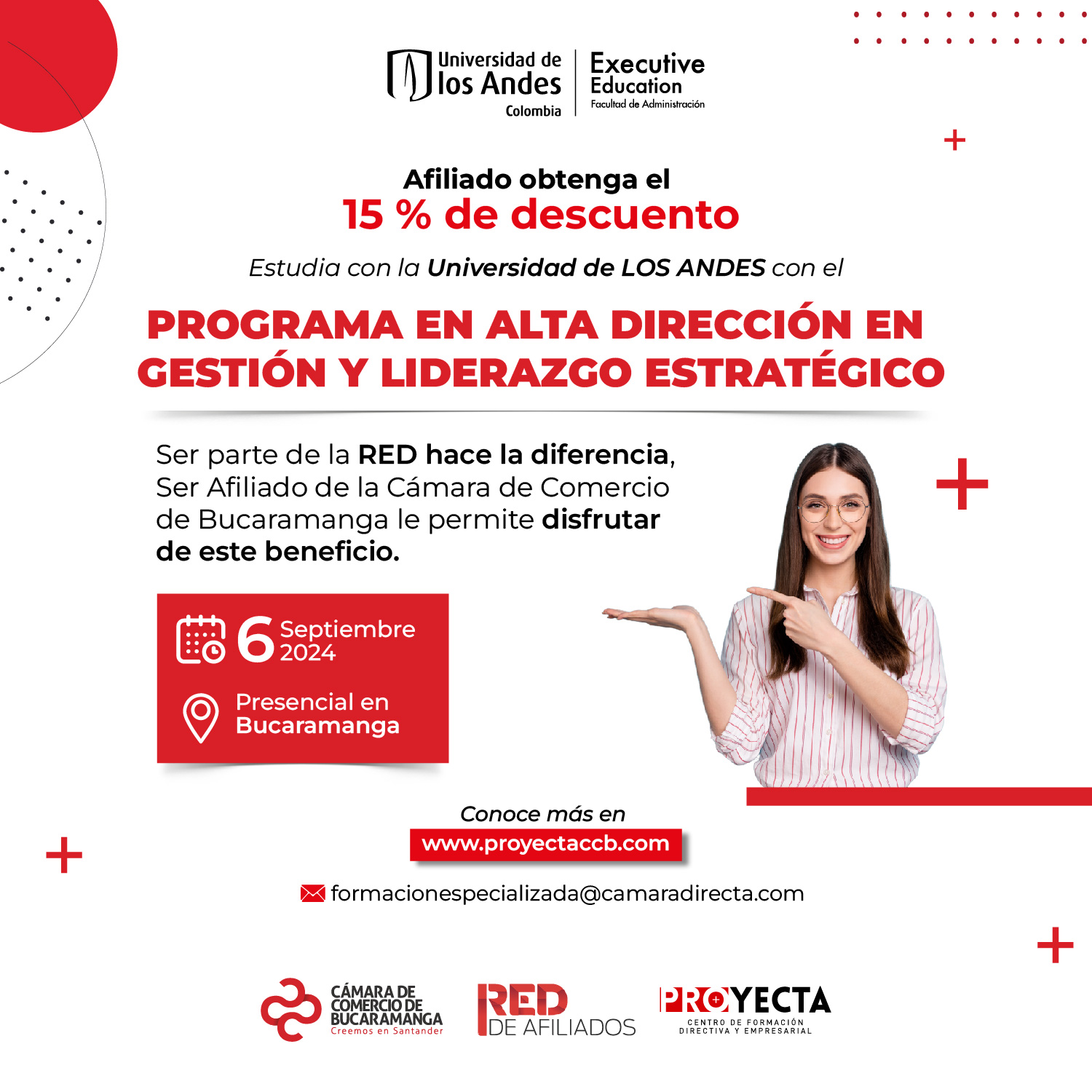 DESCUENTO PARA AFILIADOS EN PROGRAMA EN ALTA DIRECCIÓN EN GESTIÓN Y LIDERAZGO ESTRATÉGICO