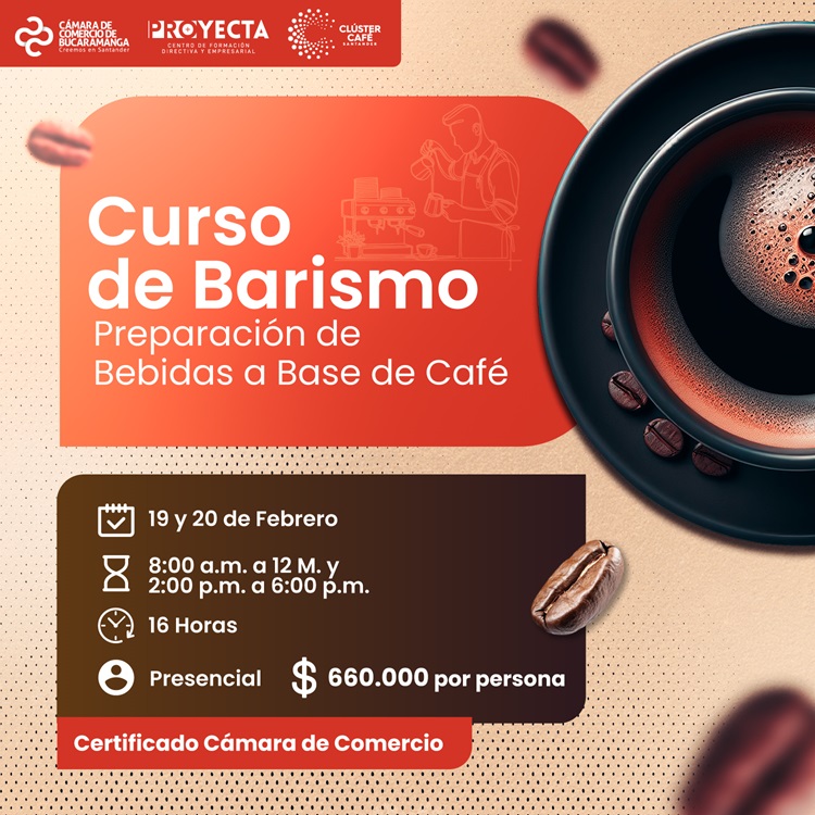 CURSO DE BARISMO - PREPARACI&Oacute;N DE BEBIDAS A BASE DE CAF&Eacute; 
