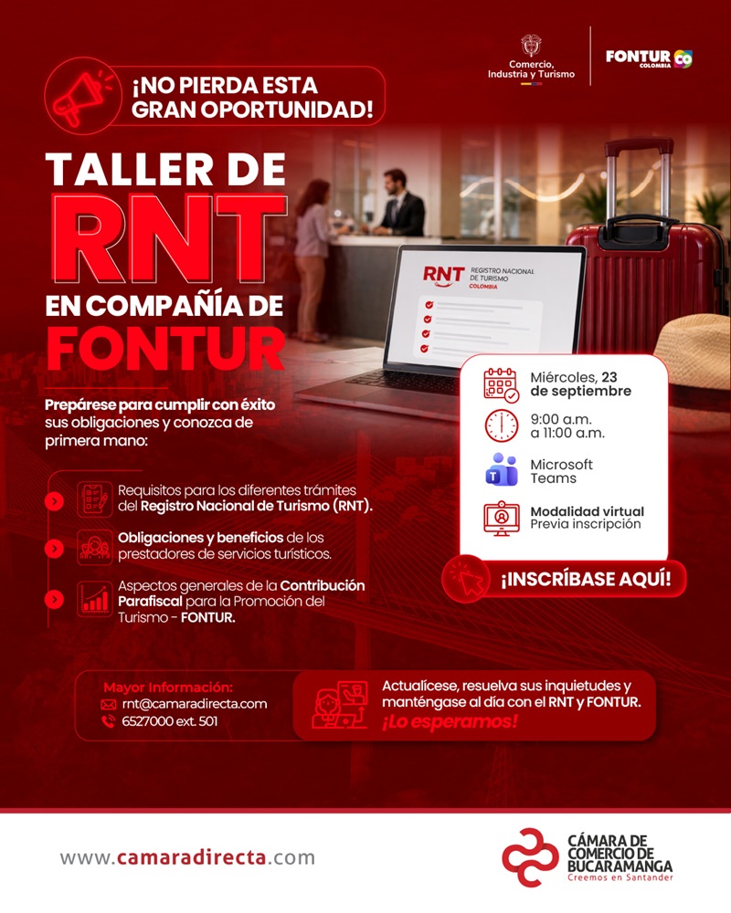 TALLER VIRTUAL DE RNT EN COMPA&Ntilde;&Iacute;A DE FONTUR 