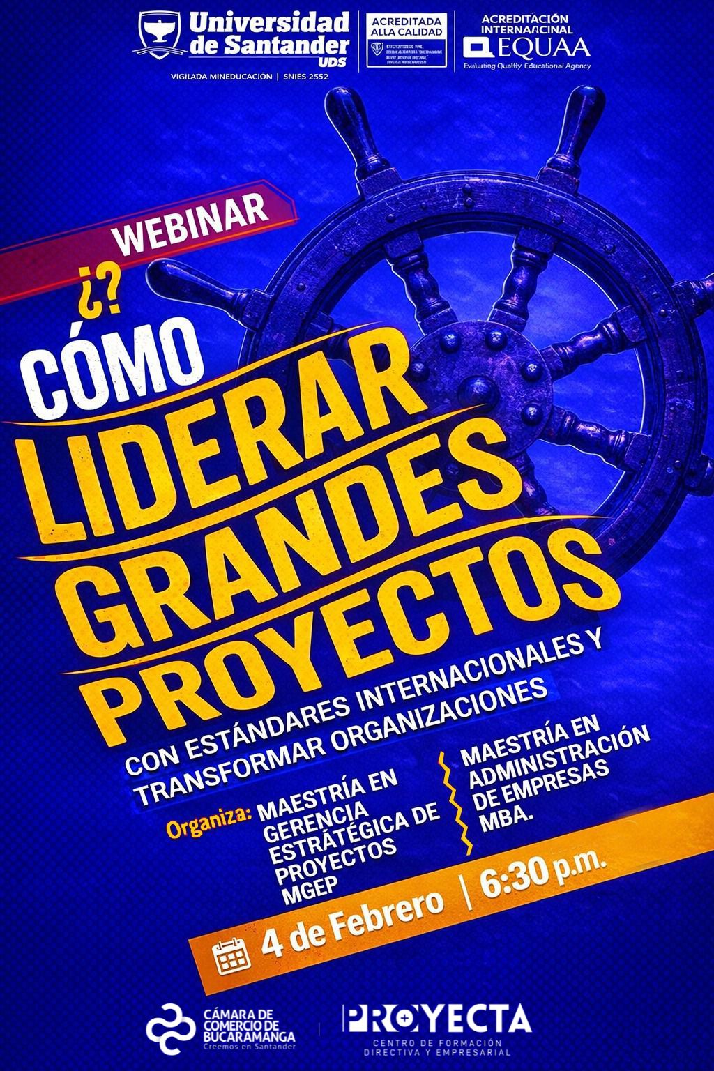 WEBINAR COMO LIDERAR GRANDES PROYECTOS 