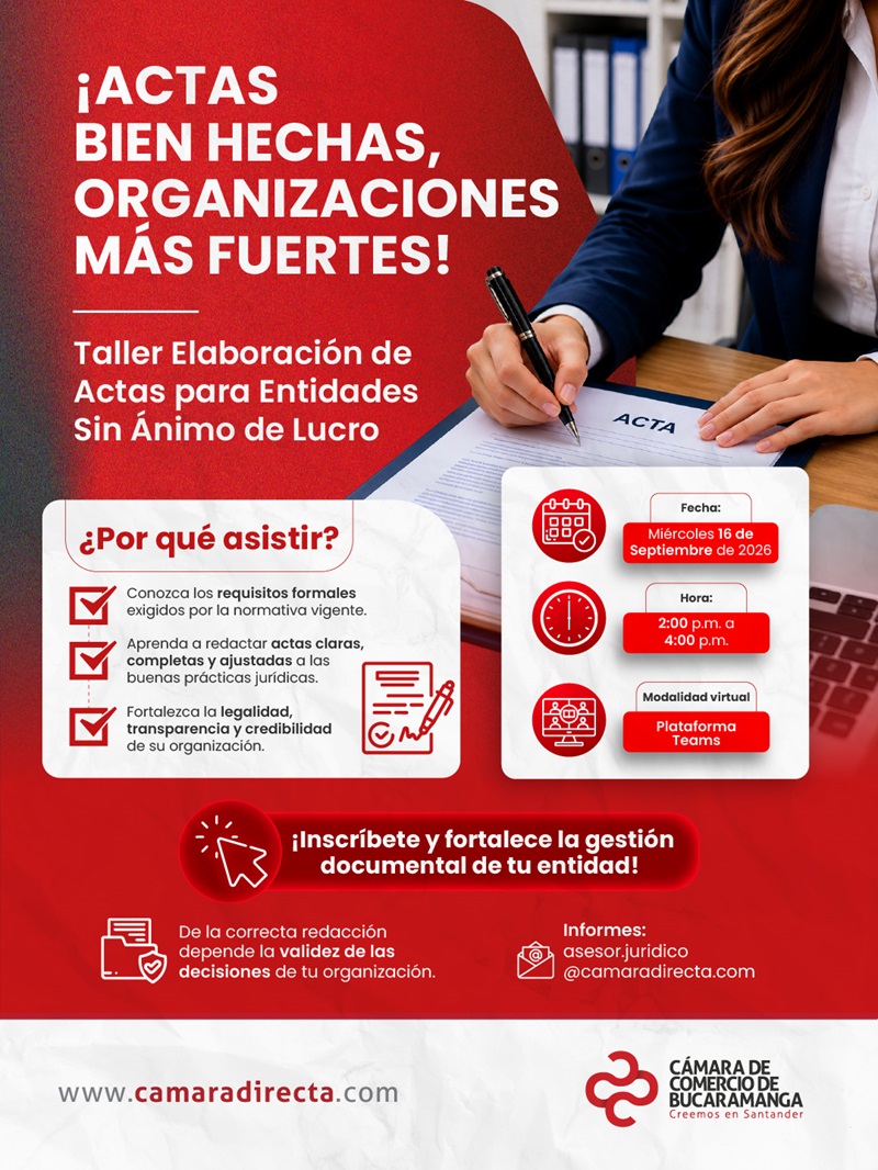 TALLER ELABORACI&Oacute;N DE ACTAS PARA ENTIDADES SIN &Aacute;NIMO DE LUCRO