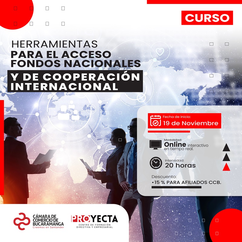 CURSO HERRAMIENTAS PARA EL ACCESO A FONDOS NACIONALES Y DE COOPERACIÓN INTERNACIONAL