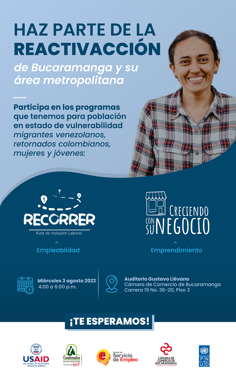 PROGRAMAS DE EMPRENDIMIENTO Y EMPLEABILIDAD, "CRECIENDO CON SU NEGOCIO" Y "RECORRER" 