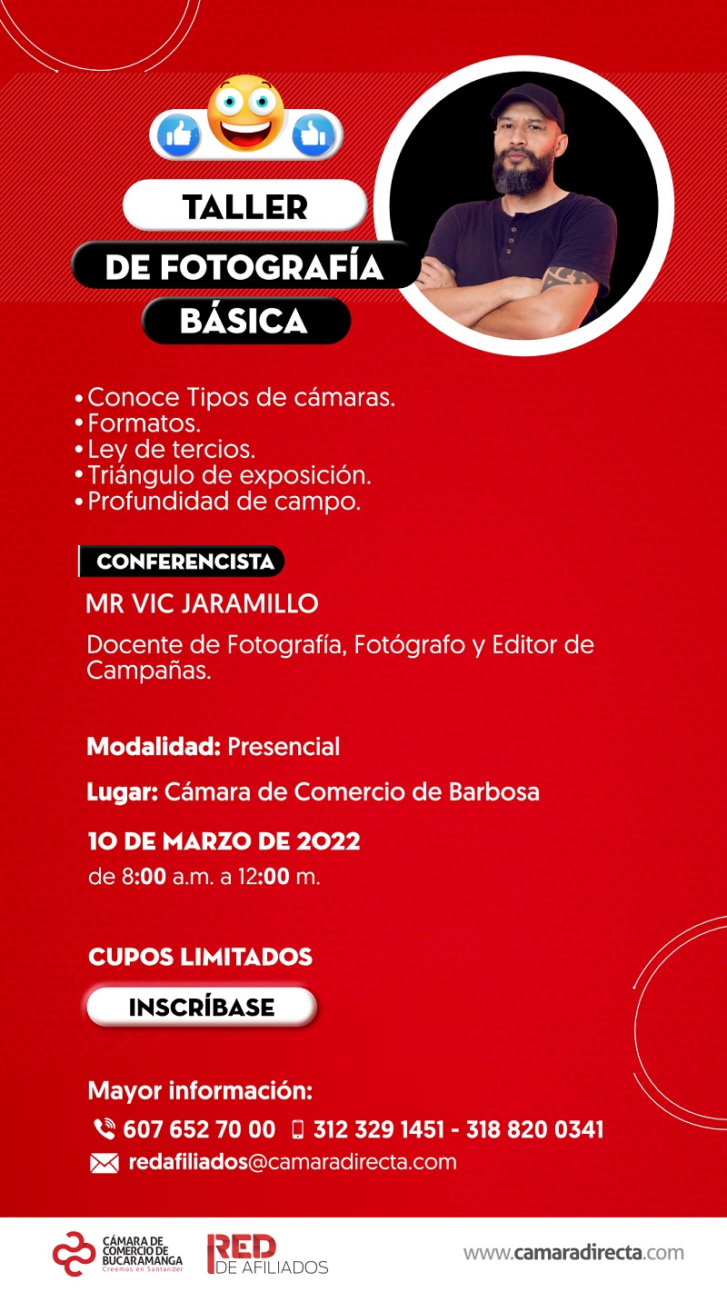 TALLER DE FOTOGRAFÍA BÁSICA BARBOSA