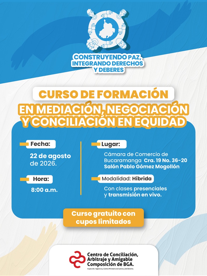 CURSO DE FORMACI&Oacute;N EN MEDIACI&Oacute;N, NEGOCIACI&Oacute;N Y CONCILIACI&Oacute;N EN EQUIDAD