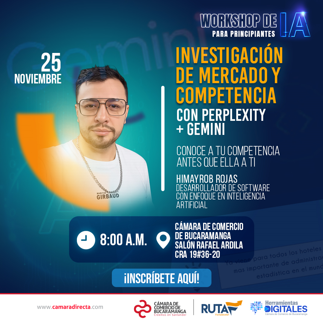 WORKHOP DE IA PARA PRINCIPIANTES - INVESTIGACI&Oacute;N DE MERCADO Y COMPETENCIA
